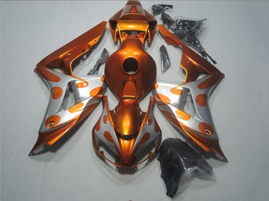 Best 2006-2007 Honda CBR1000RR Motorcycle Fairings - Silver Dark Gold UK