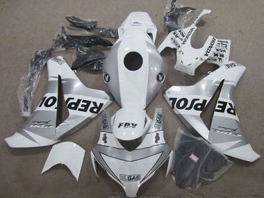 Best 2008-2011 Honda CBR1000RR Motorcycle Fairing - White Silver Black Repsol UK
