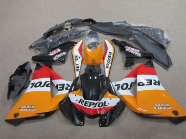 Best 2011-2016 Honda CBR125R Motorcycle Fairings - Orange White Red Glossy Black Repsol UK