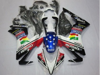Best 2013-2015 Honda CBR500R Motorcycle Fairings - White Red Blue Glossy Black Star Carrera Lee DENSO EuroBet UK