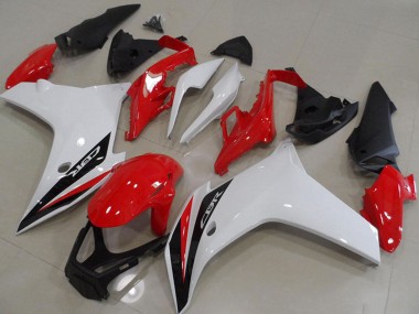 Best 2011-2013 Honda CBR600F Motorcycle Fairings - White Red Glossy Black UK