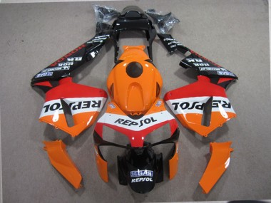 Best 2003-2004 Honda CBR600RR Bike Fairings - Orange White Red Glossy Black Repsol UK
