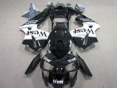 Best 2003-2004 Honda CBR600RR Motorcycle Fairings - Glossy Black White West UK