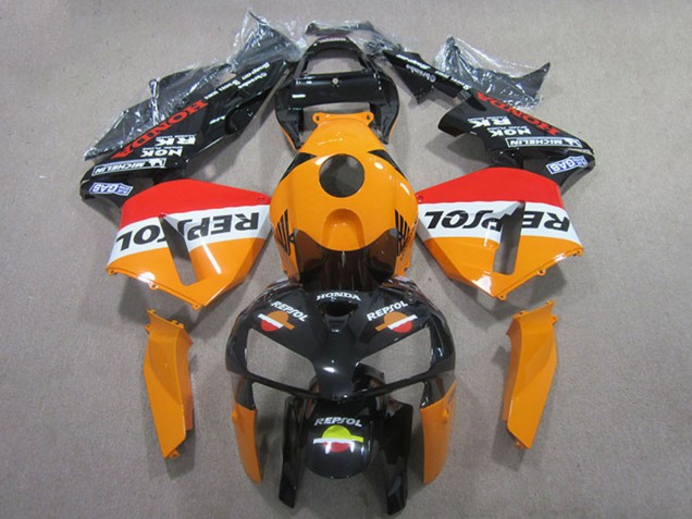 2005-2006 Honda CBR600RR Abs Fairings - Orange White Red Glossy Black Repsol UK