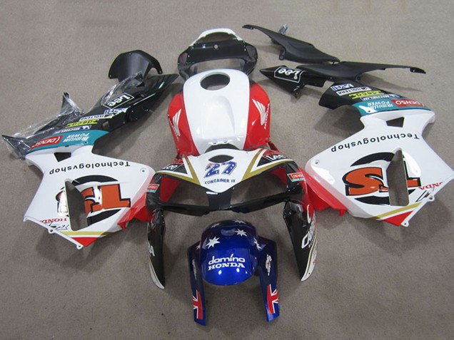 2005-2006 Honda CBR600RR Motorcycle Fairings - White Red Black Blue 27 UK