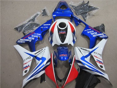 Best 2007-2008 Honda CBR600RR Bike Fairings - White Red Blue HRC UK