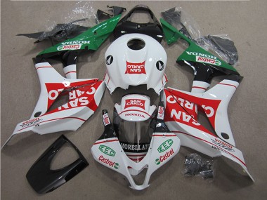 Best 2007-2008 Honda CBR600RR Motorcycle Fairing - White Red Green San Carlo UK