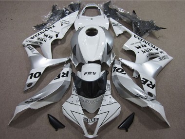 Best 2007-2008 Honda CBR600RR Motorcycle Fairings - White Silver Black Repsol UK
