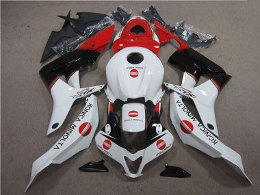 Best 2007-2008 Honda CBR600RR Motorcycle Fairings - White Red Glossy Black Konica Minolta UK