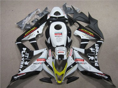 Best 2007-2008 Honda CBR600RR Motorcycle Fairings - White Gold Glossy Black PlayBoy HRC UK