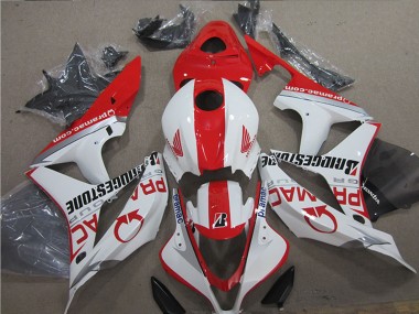 Best 2007-2008 Honda CBR600RR Motorcycle Fairings - White Red Pramac Bridgestone UK