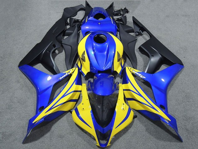2007-2008 Honda CBR600RR Motorcycle Fairings - Blue Yellow Matte Black UK