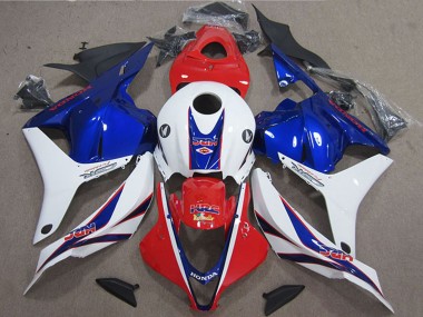Best 2009-2012 Honda CBR600RR Motorcycle Fairing - White Red Blue HRC UK