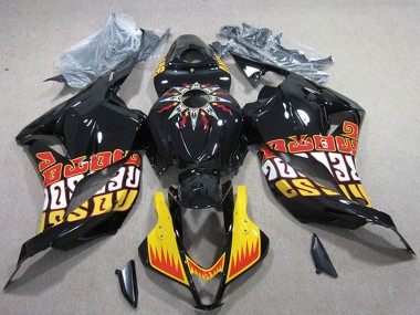 Best 2009-2012 Honda CBR600RR Motorcycle Fairings - Yellow Glossy Black Red Rossi UK