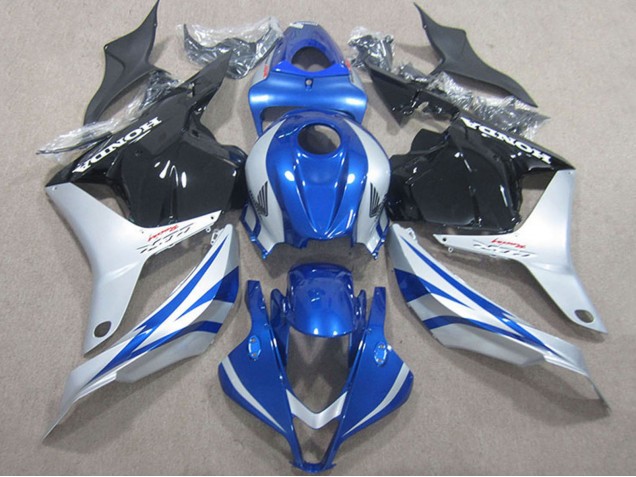 2009-2012 Honda CBR600RR Motorcycle Fairings - Silver Blue Glossy Black UK