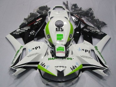 Best 2013-2023 Honda CBR600RR Motorcycle Fairings - White Green Glossy Black Hannspree ETS UK