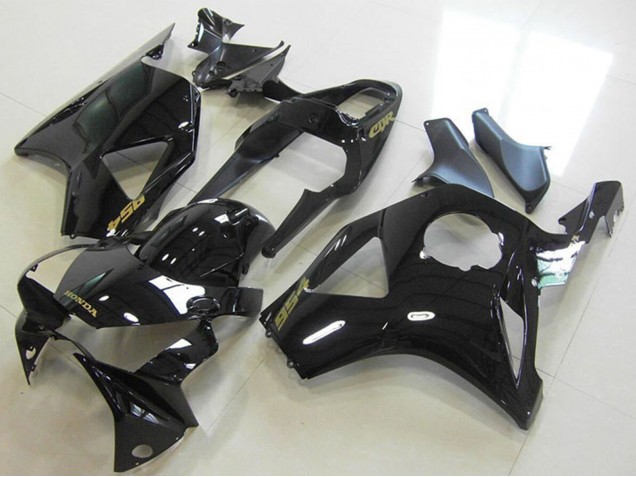 2002-2003 Honda CBR900RR 954 Motorcycle Fairings - Glossy Black Gold Decal UK