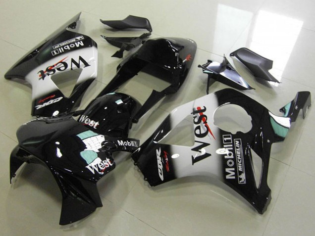 2002-2003 Honda CBR900RR 954 Motorcycle Fairings - Glossy Black White West UK