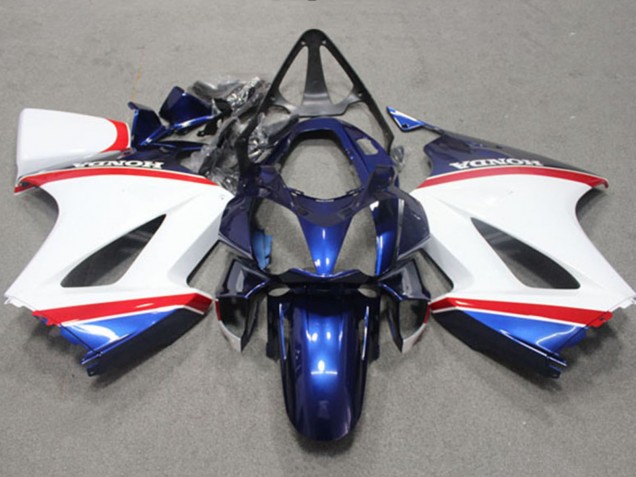 2002-2013 Honda VFR 800 Motorcycle Fairing - White Blue Red UK