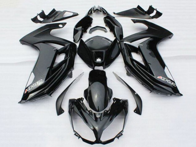 2012-2014 Kawasaki ER6F Motorcycle Fairings - Glossy Black with Decal UK