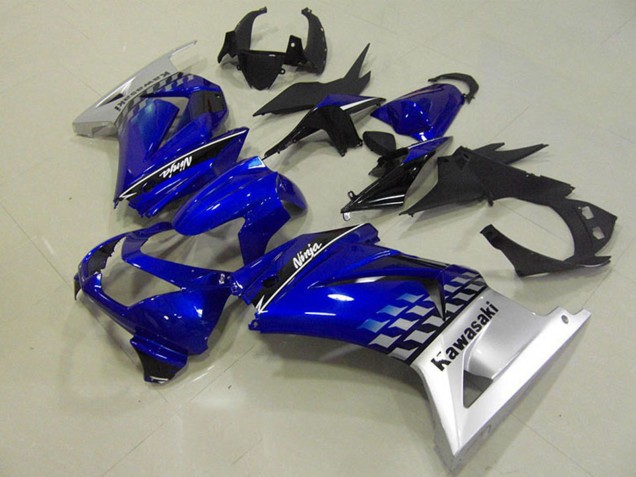 2008-2012 Kawasaki ZX250R Motorcycle Fairings - Blue Silver UK