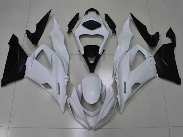 2013-2018 Kawasaki ZX6R Motorcycle Fairings - White Black 636 UK