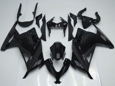Best 2013-2018 Kawasaki ZX300R Motorcycle Fairings - Glossy Black UK
