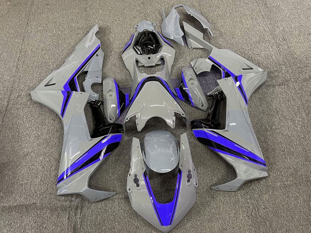 2017-2023 Honda CBR1000RR Motorcycle Fairings - Nardo Grey with Blue Stripe UK