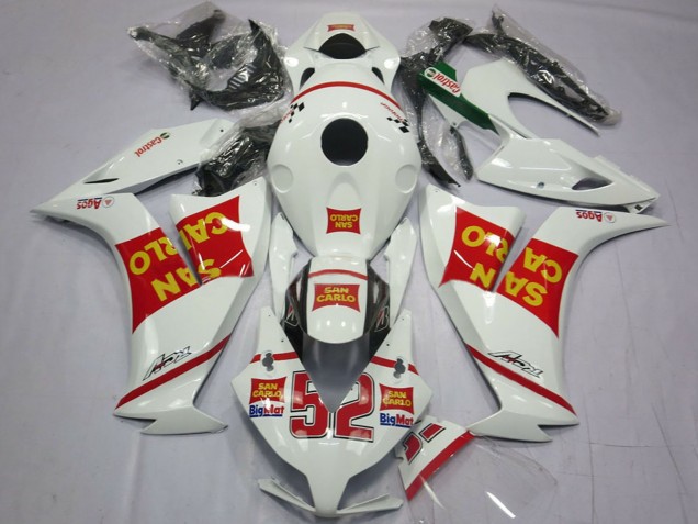 2012-2016 Honda CBR1000RR Motorcycle Fairings - White Red Yellow San Carlo UK