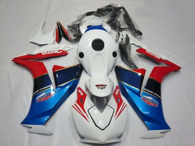 Best 2012-2016 Honda CBR1000RR Motorcycle Fairings - White Red Blue Motul UK