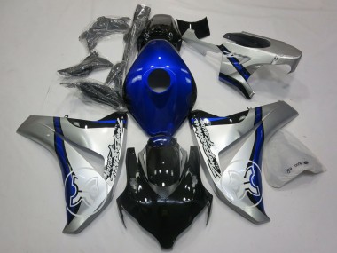 Best 2006-2007 Honda CBR1000RR Motorcycle Fairings - Silver Blue Glossy Black TBR UK