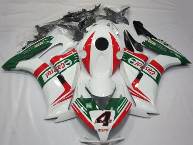 Best 2012-2016 Honda CBR1000RR Motorcycle Fairings - White Red Green Castrol 4 UK