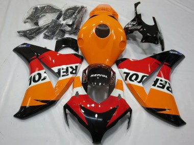 Best 2008-2011 Honda CBR1000RR Motorcycle Fairings Kit - Orange White Red Glossy Black Repsol UK