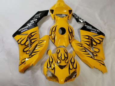 Best 2012-2016 Honda CBR1000RR Motorcycle Fairings - Yellow Black Flame UK