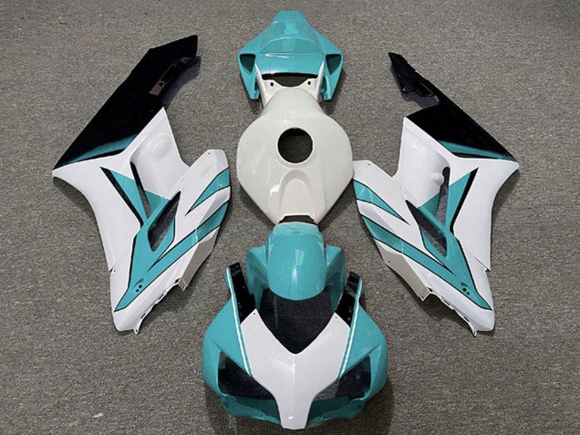 2004-2005 Honda CBR1000RR Motorcycle Fairings - White Cyan Blue Glossy Black UK