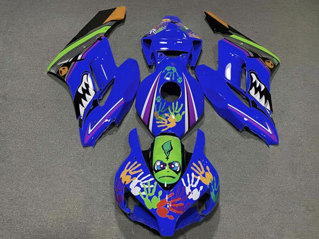 2004-2005 Honda CBR1000RR Motorcycle Fairings - Blue Green Orange Black Shark UK