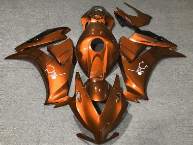 Best 2012-2016 Honda CBR1000RR Motorcycle Fairings - Deep Orange Glossy Black UK