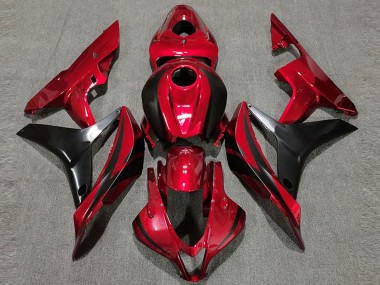 Best 2007-2008 Honda CBR600RR Motorcycle Fairing - Red Glossy Black OEM Style UK