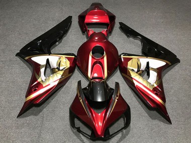 Best 2006-2007 Honda CBR1000RR Motorcycle Fairings - Red White Gold Glossy Black UK