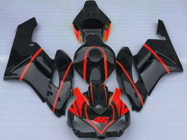 2004-2005 Honda CBR1000RR Motorcycle Fairings - Glossy Black Red UK