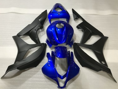 Best 2007-2008 Honda CBR600RR Motorcycle Fairing Kits - Blue Matte Black UK