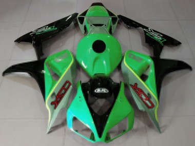 Best 2006-2007 Honda CBR1000RR Motorcycle Fairings - Green Blue Glossy Black CBR Style UK