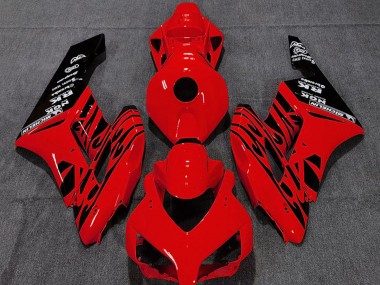Best 2004-2005 Honda CBR1000RR Motorcycle Fairings - Red Glossy Black Flame UK