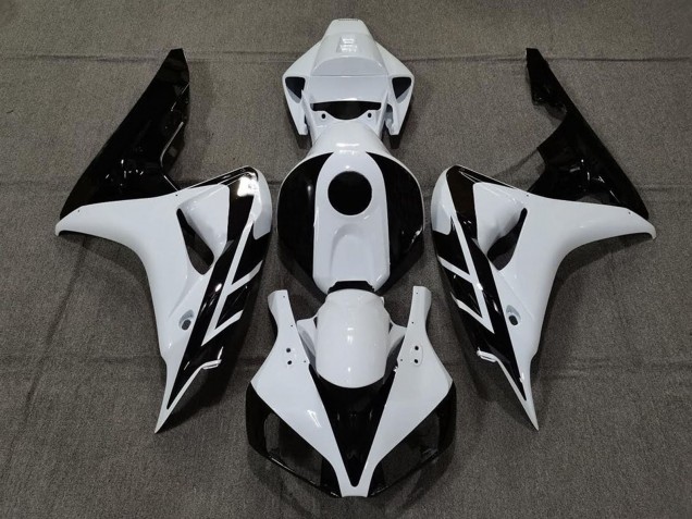 2006-2007 Honda CBR1000RR Motorcycle Fairing - White Glossy Black UK