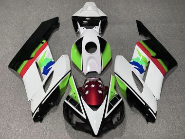 Best 2004-2005 Honda CBR1000RR Motorcycle Fairings - White Green Red Glossy Black Star UK