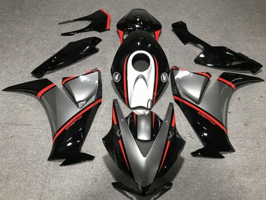 Best 2012-2016 Honda CBR1000RR Motorcycle Fairings - Gunmetal Grey Glossy Black Red UK