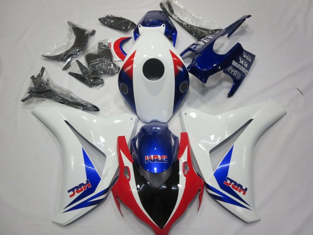 2008-2011 Honda CBR1000RR Motorcycle Fairing - White Blue Red HRC UK