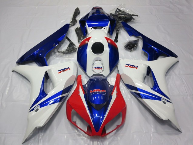 2006-2007 Honda CBR1000RR Motorcycle Fairing - White Red Blue HRC OEM Style UK