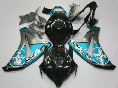 Best 2008-2011 Honda CBR1000RR Motorcycle Fairings - Light Blue Grey Glossy Black UK