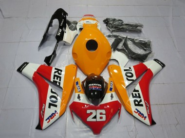 Best 2008-2011 Honda CBR1000RR Motorcycle Fairings - Orange White Red Glossy Black Repsol 26 UK